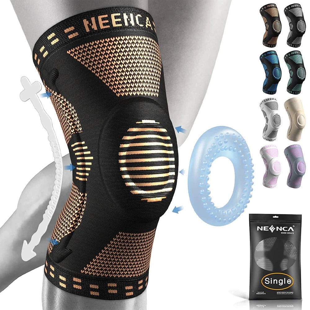 Copper Knee Brace with Kneecap Gel Pad