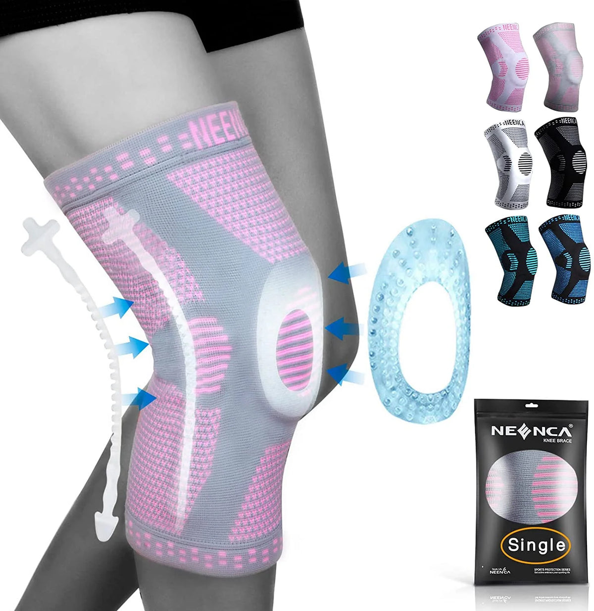 Copper Knee Brace with Kneecap Gel Pad