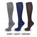 Compression Socks 15-20 mmHg (3 Pairs)