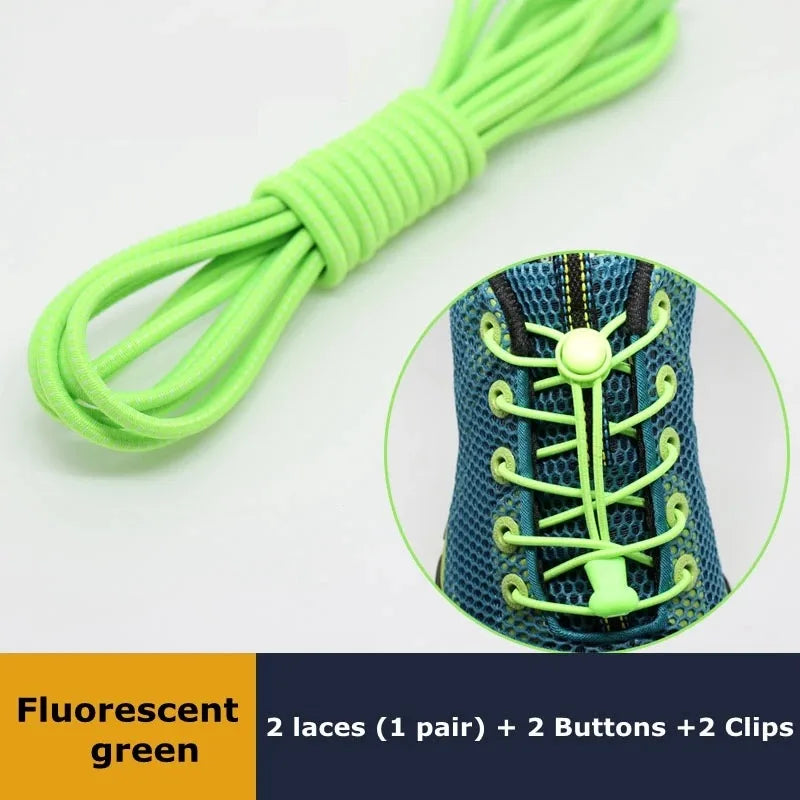 No-Tie Elastic Shoelaces with Spring Lock