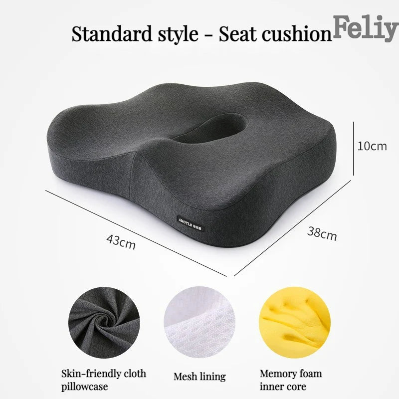 Memory Foam Office Chair Cushion Set