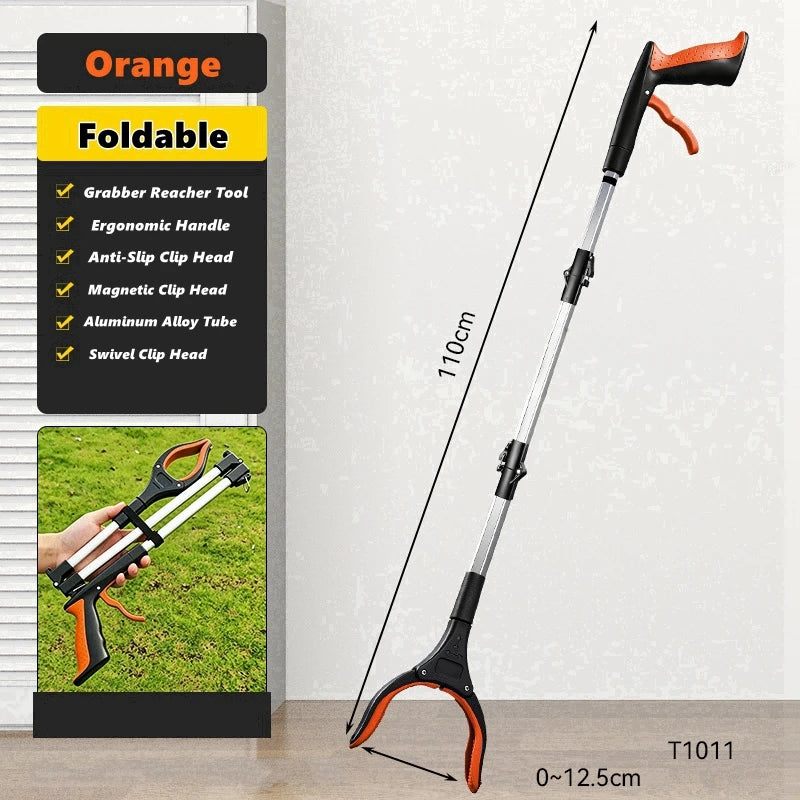 Foldable Reacher Grabber with Magnetic Tip