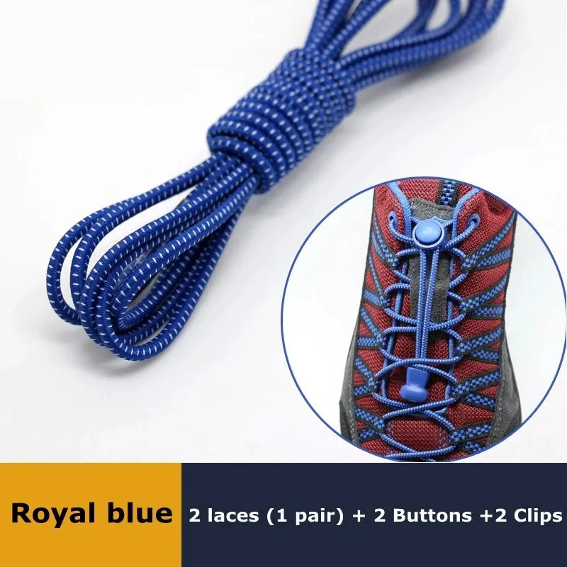 No-Tie Elastic Shoelaces with Spring Lock