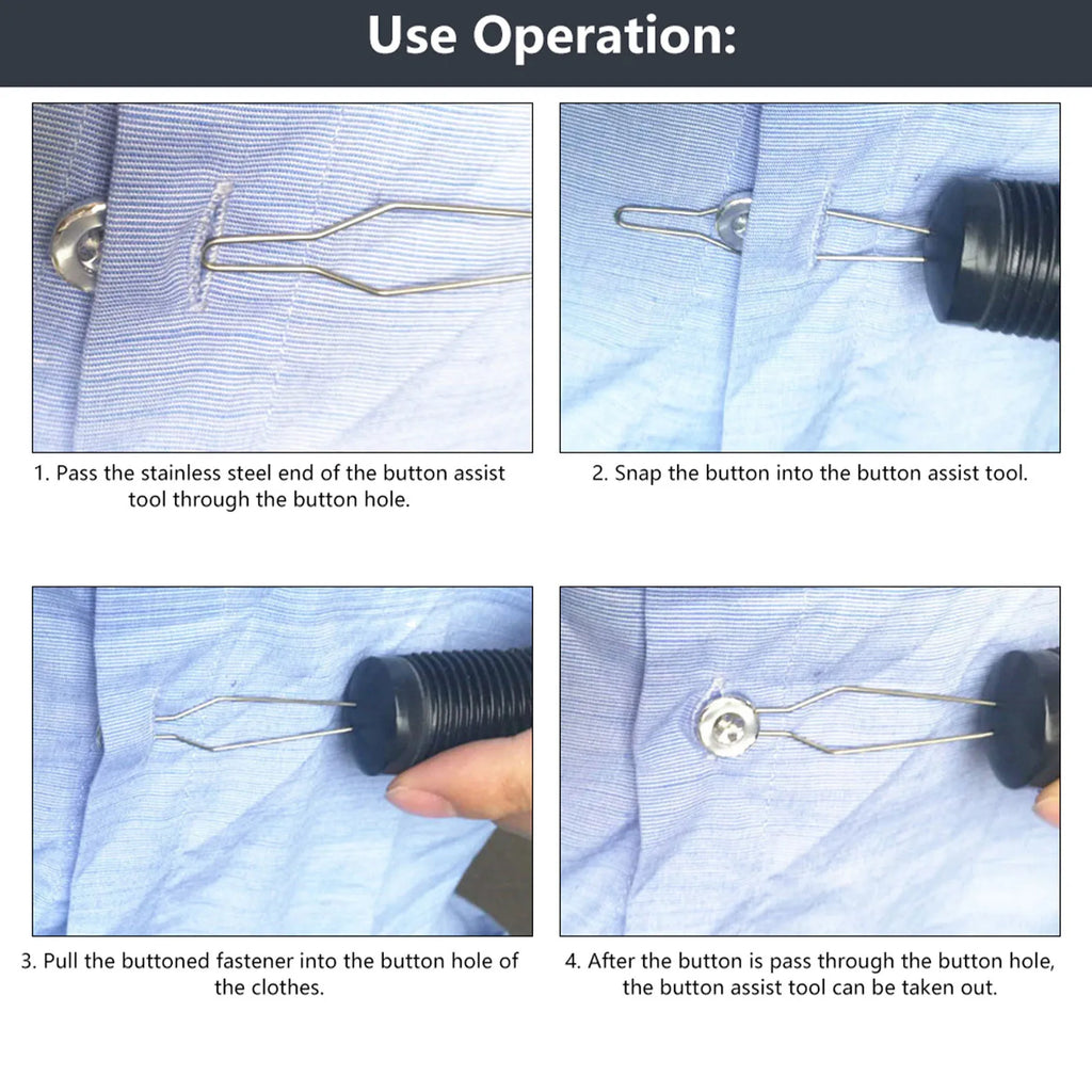 Stainless Steel Button Aid
