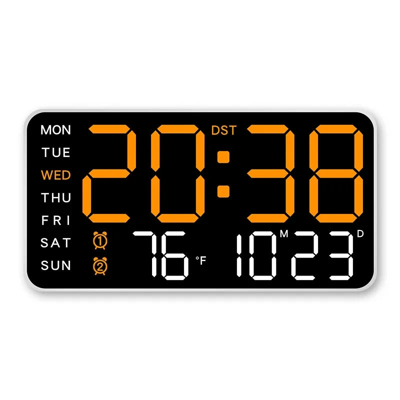 Large Digital Day & Date Clock