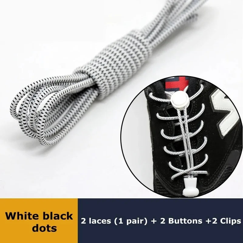 No-Tie Elastic Shoelaces with Spring Lock