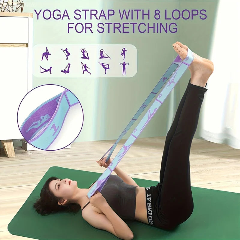 Numbered-Loop Stretch Strap with Guide