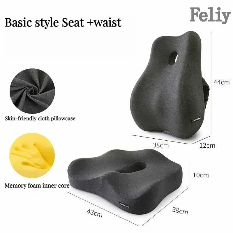 Memory Foam Office Chair Cushion Set