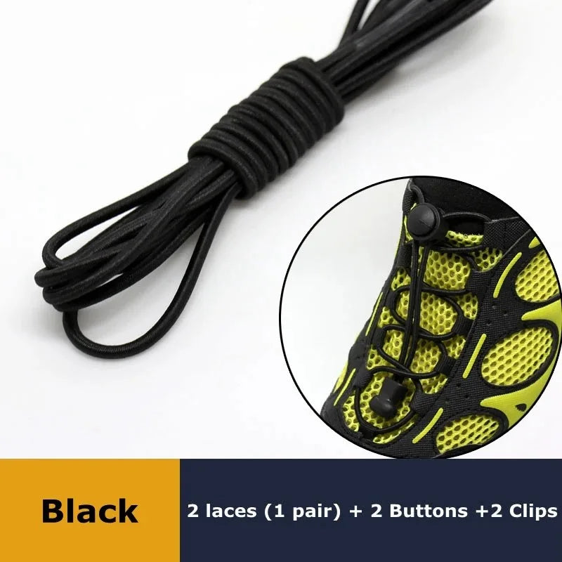 No-Tie Elastic Shoelaces with Spring Lock