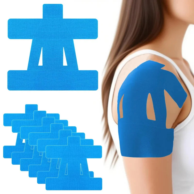 Precut Kinesiology Tape for Shoulders (10 Pieces)