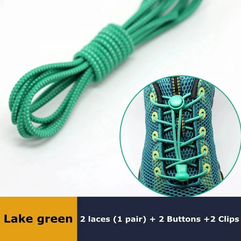 No-Tie Elastic Shoelaces with Spring Lock