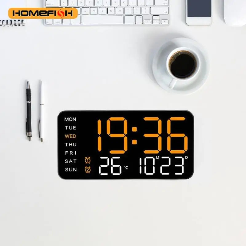 Large Digital Day & Date Clock