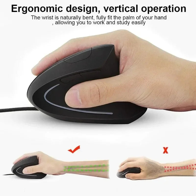 Vertical Ergonomic Mouse (Wired)