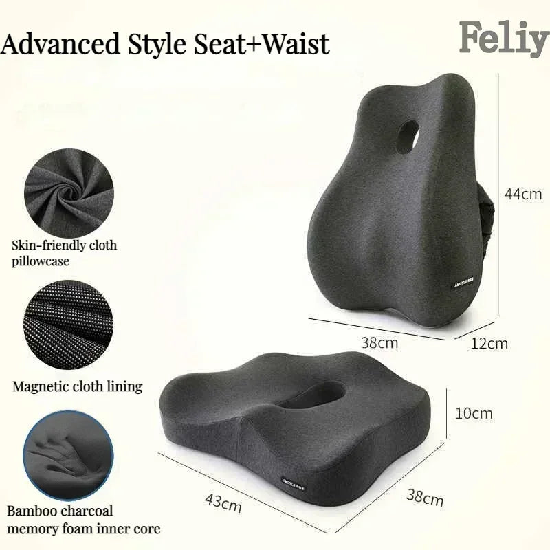 Memory Foam Office Chair Cushion Set