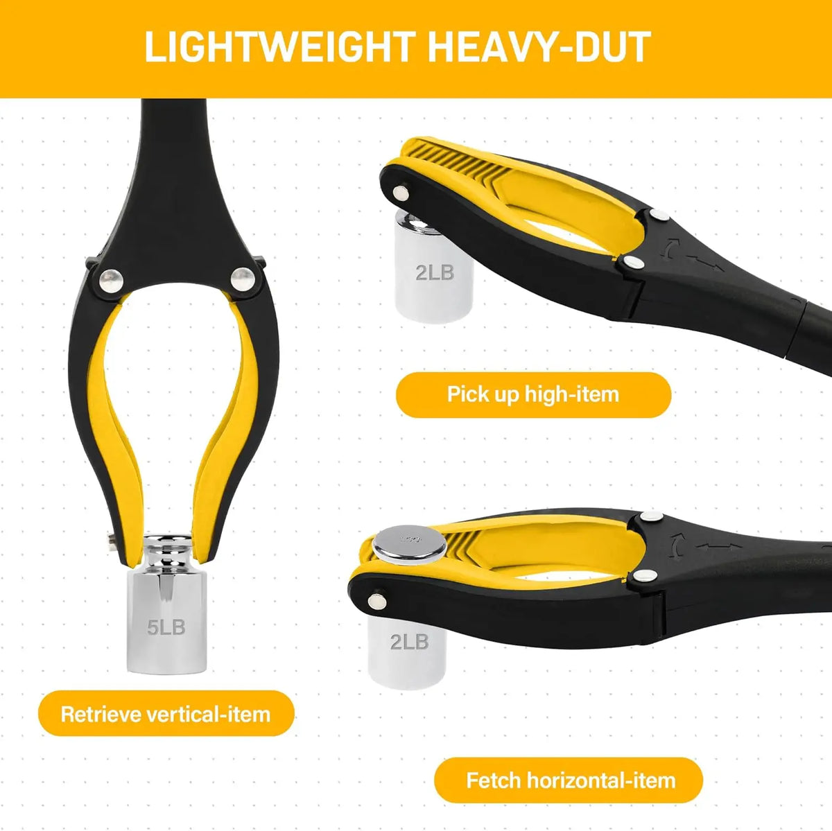 Foldable Reacher Grabber with Magnetic Tip