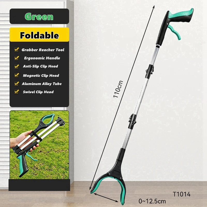 Foldable Reacher Grabber with Magnetic Tip