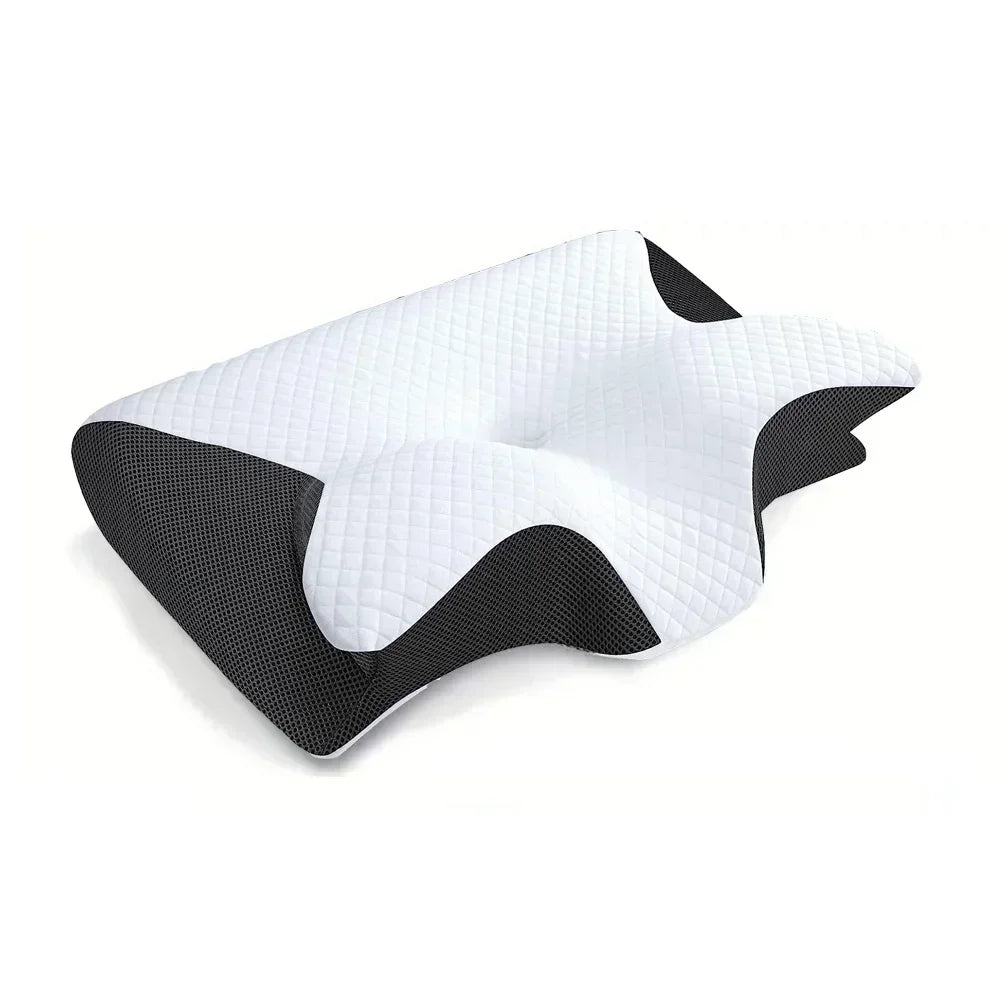 Contoured Butterfly Pillow for Neck Pain
