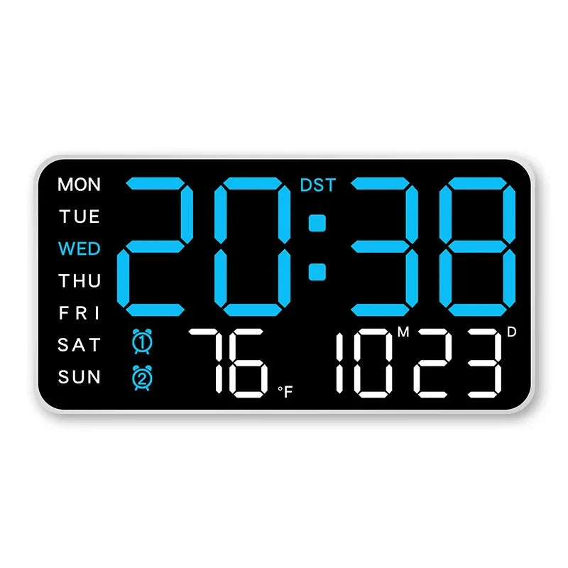 Large Digital Day & Date Clock