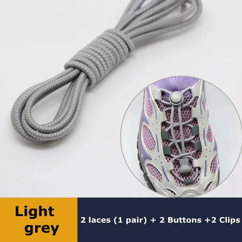 No-Tie Elastic Shoelaces with Spring Lock