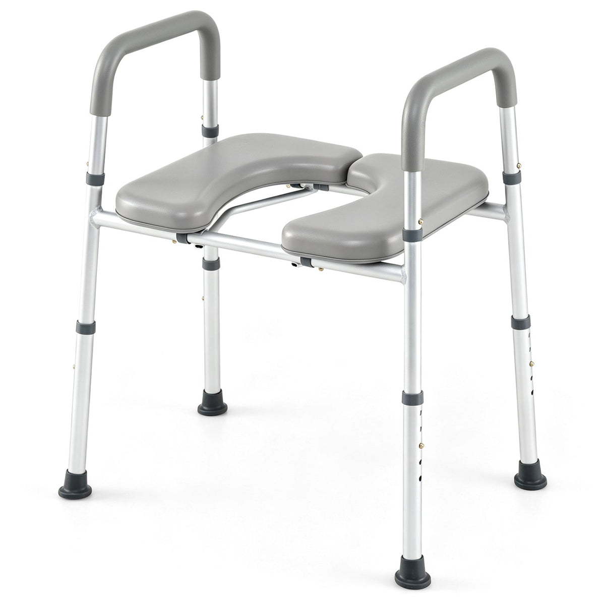 Heavy-duty raised toilet seat with handles